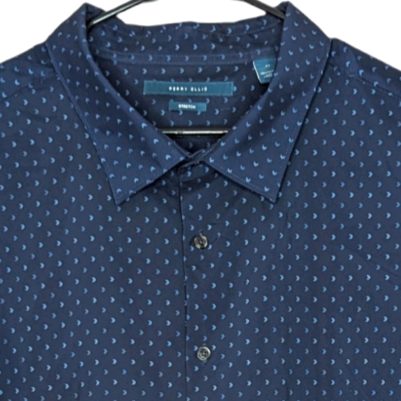 Perry Ellis Other - Perry Ellis Men's Dress Shirt Size 3XL Long Sleeve Button Down Blue